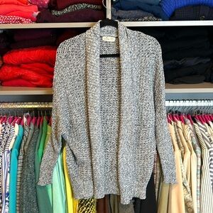 Hollister blue/white open knit/front long sleeve cardigan size XS/S